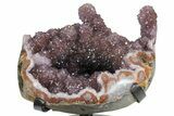Amethyst Stalactite Formation on Metal Stand - Uruguay #139832-1